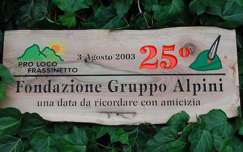 Cartello in legno per Associazione