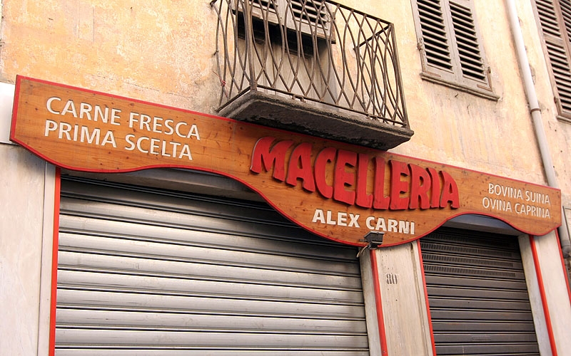 Insegna in legno per macelleria