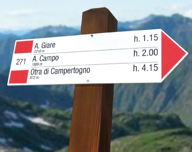 CAI cartello in laminato plastico per tabella segnavia direzionale