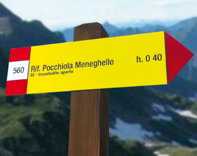 CAI cartello in laminato plastico per segnaletica sentieri