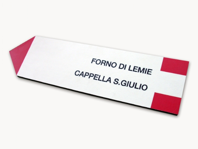 CAI cartello in laminato plastico per segnaletica sentieri