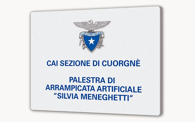 Targa per esterno CAI in laminato plastico